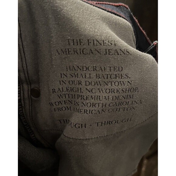 Raleigh Denim Jones Jeans Mens 32 x 30 Blue Slim Straight Fit Handcrafted Signed - Picture 6 of 12